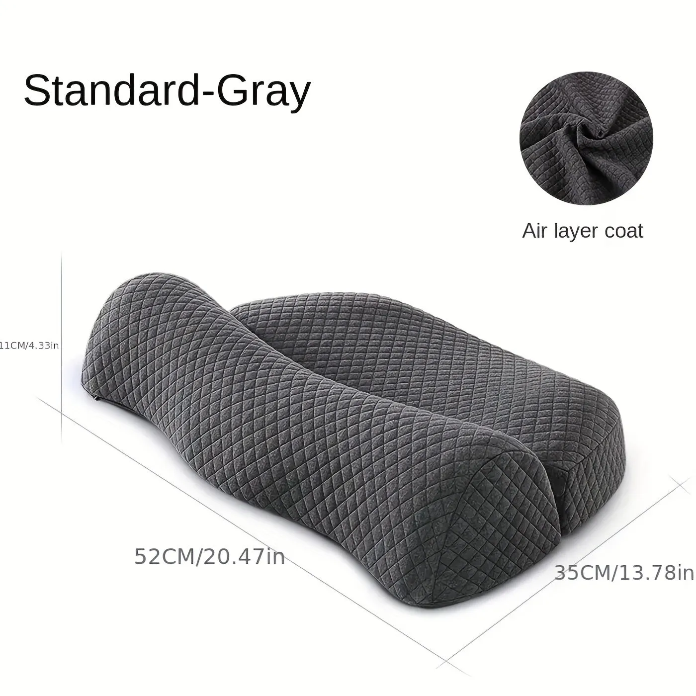 1pc Adjustable Ergonomic Orthopedic Neck Pillow - Contour Support for Shoulder and Cervical Relaxation, Memory Foam for Customized Fit and Long-Lasting Comfort