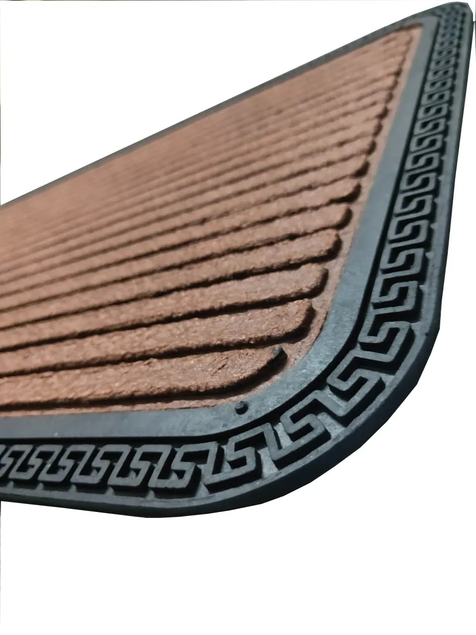 AaHo Decor Micro Fibre Rubber Moulded Polypropylene Door Mats for Home and Bathroom Indoor Floor & Outdoor Entrances Anti Skid Foot Mats (2 Pc 16 x 24 Inches, Brown)