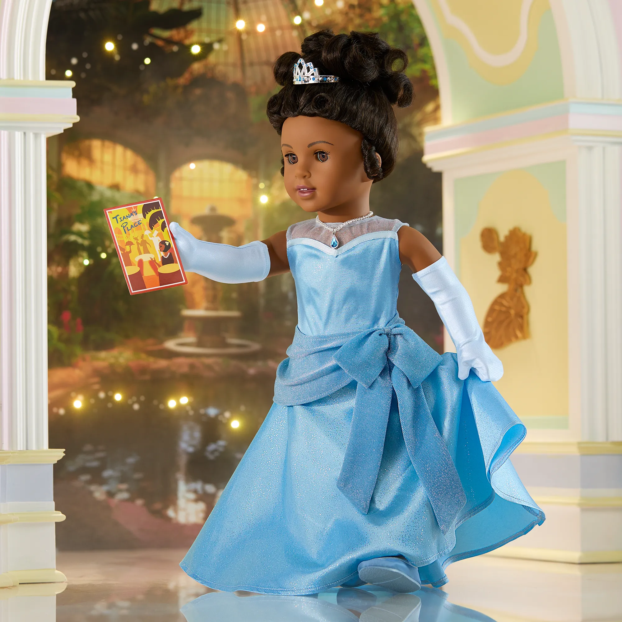 American Girl® Disney Princess Tiana Evening Star Dress & Accessories for 18-inch Dolls