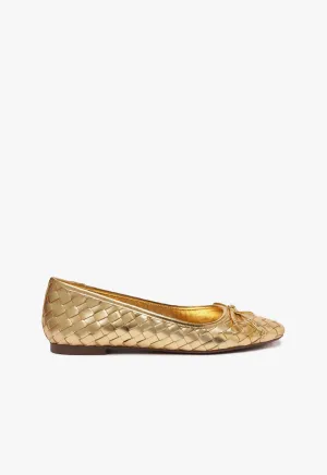 Arissa Woven Leather Flat