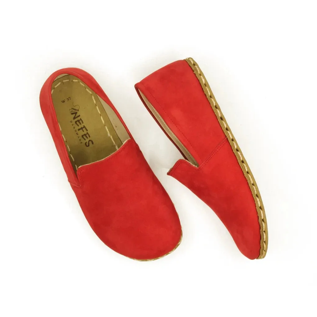 Barefoot Shoes Women's Nubuck Red