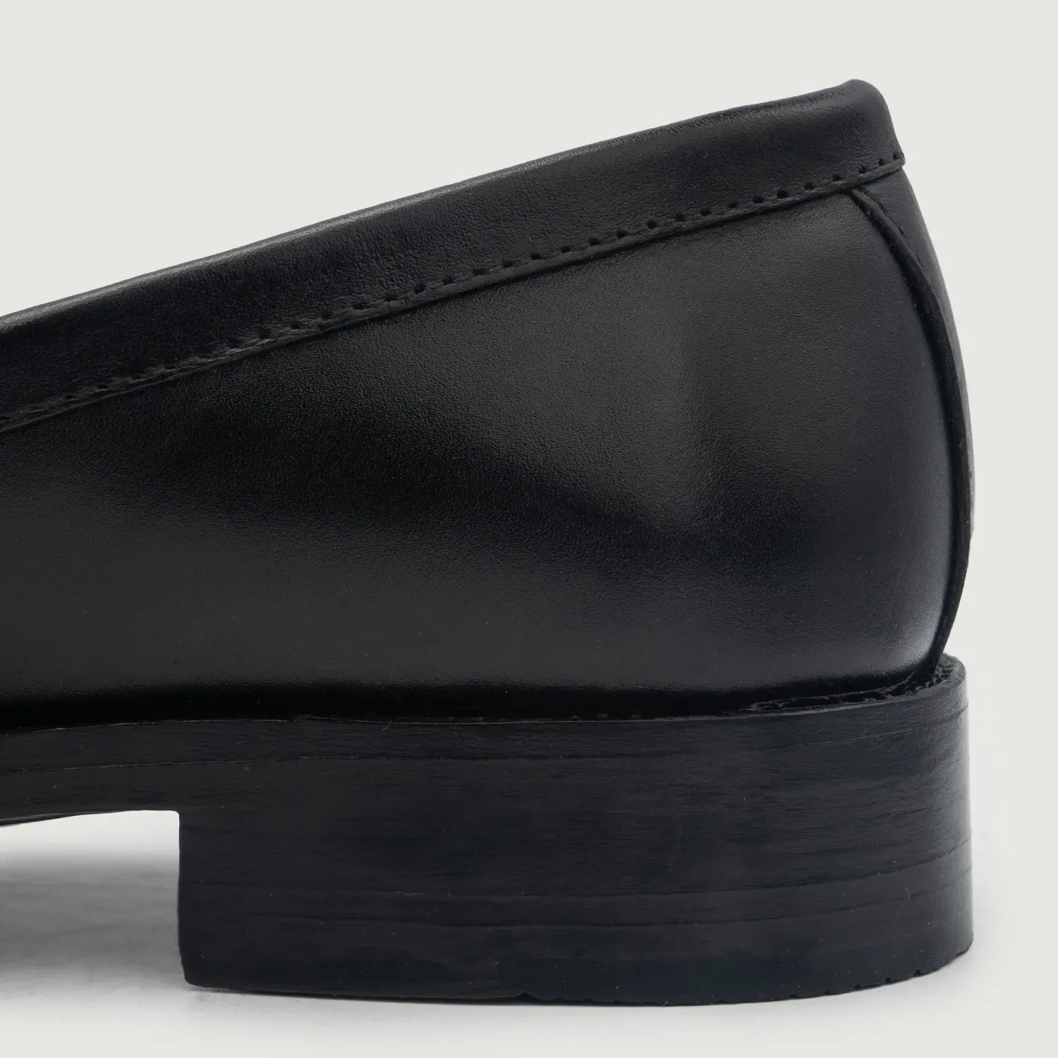 Baxton Black Leather Loafers