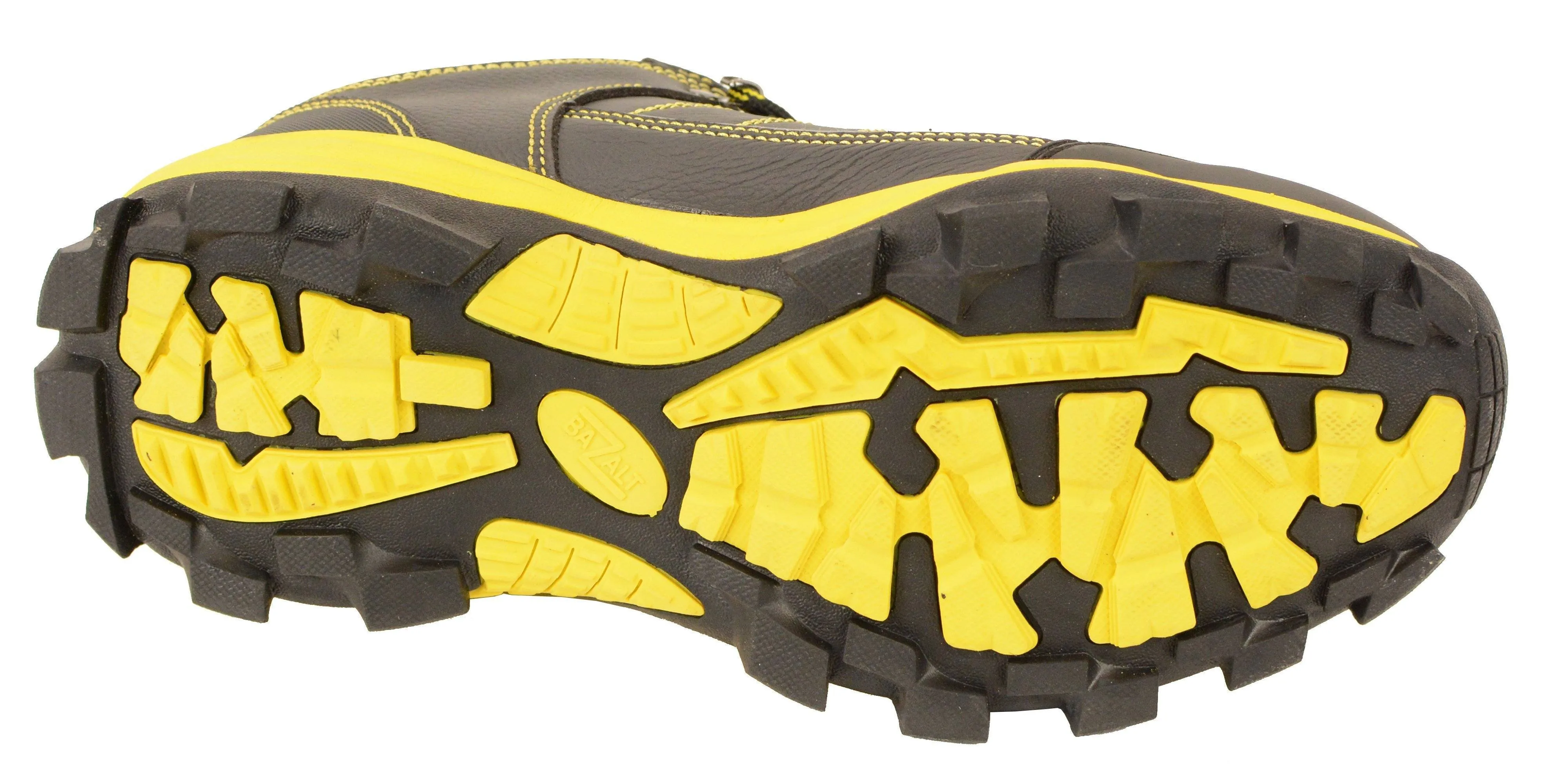 BAZALT-MBM9121ST Men’s Black & Yellow Water & Frost Proof Leather Shoe