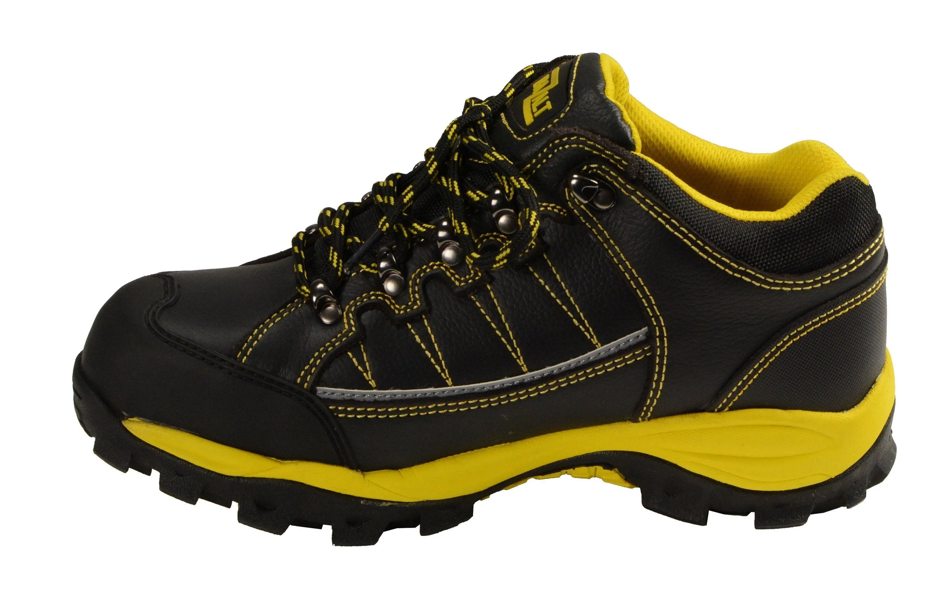 BAZALT-MBM9121ST Men’s Black & Yellow Water & Frost Proof Leather Shoe