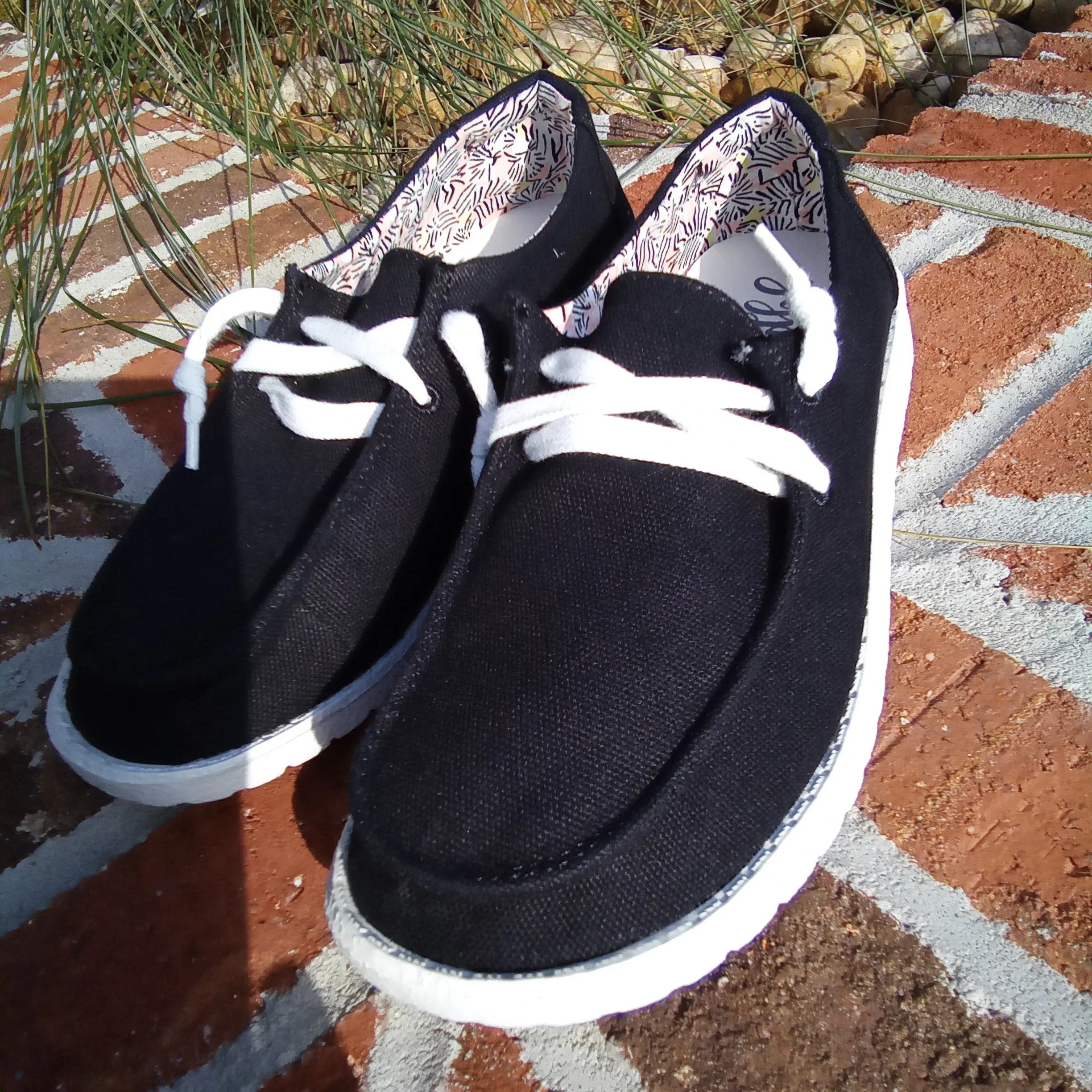 Black and White Slip Ons | Gypsy Jazz Holly4