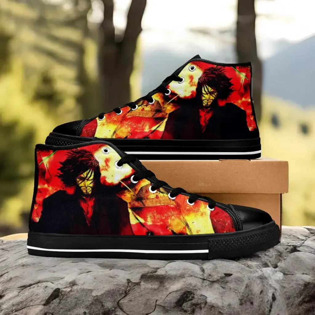 Bleach Zangetsu Shoes High Top Sneakers for Kids and Adults