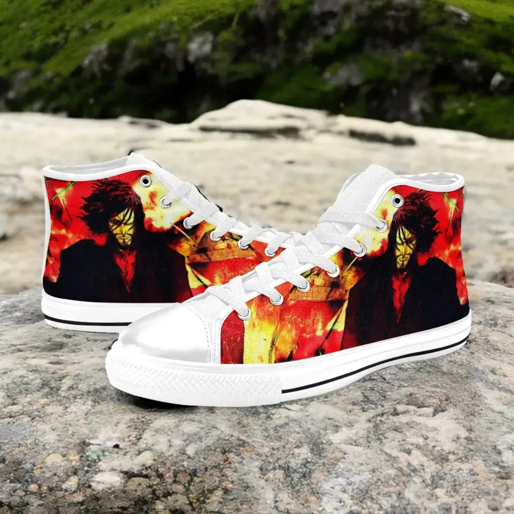 Bleach Zangetsu Shoes High Top Sneakers for Kids and Adults