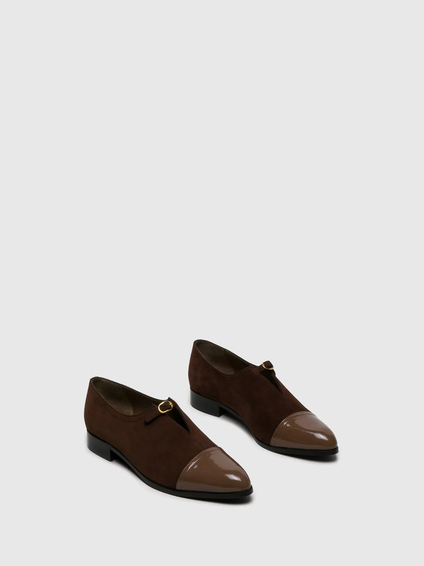 Brown Buckle Loafers