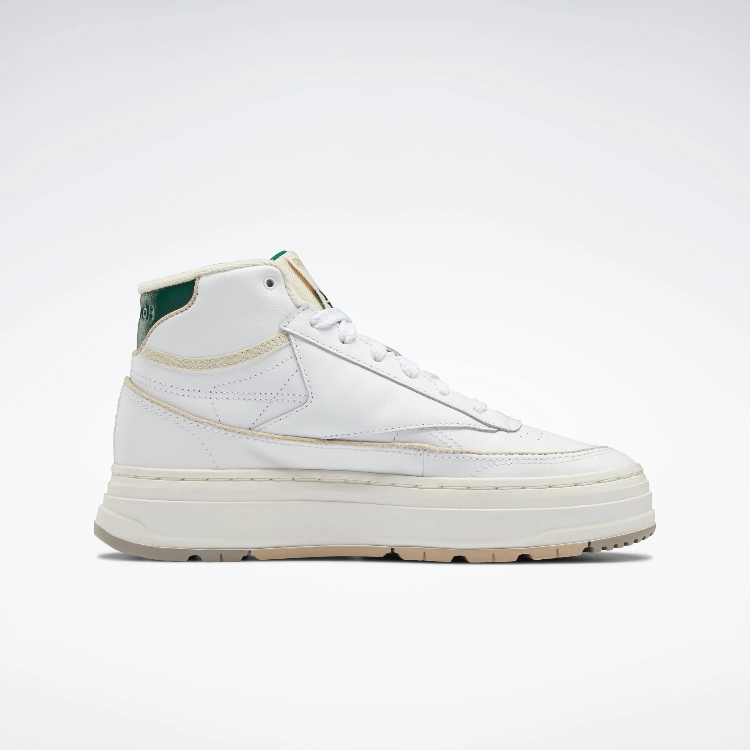 Club C Geo Mid Women's Shoes White/Chalk/Dark Green