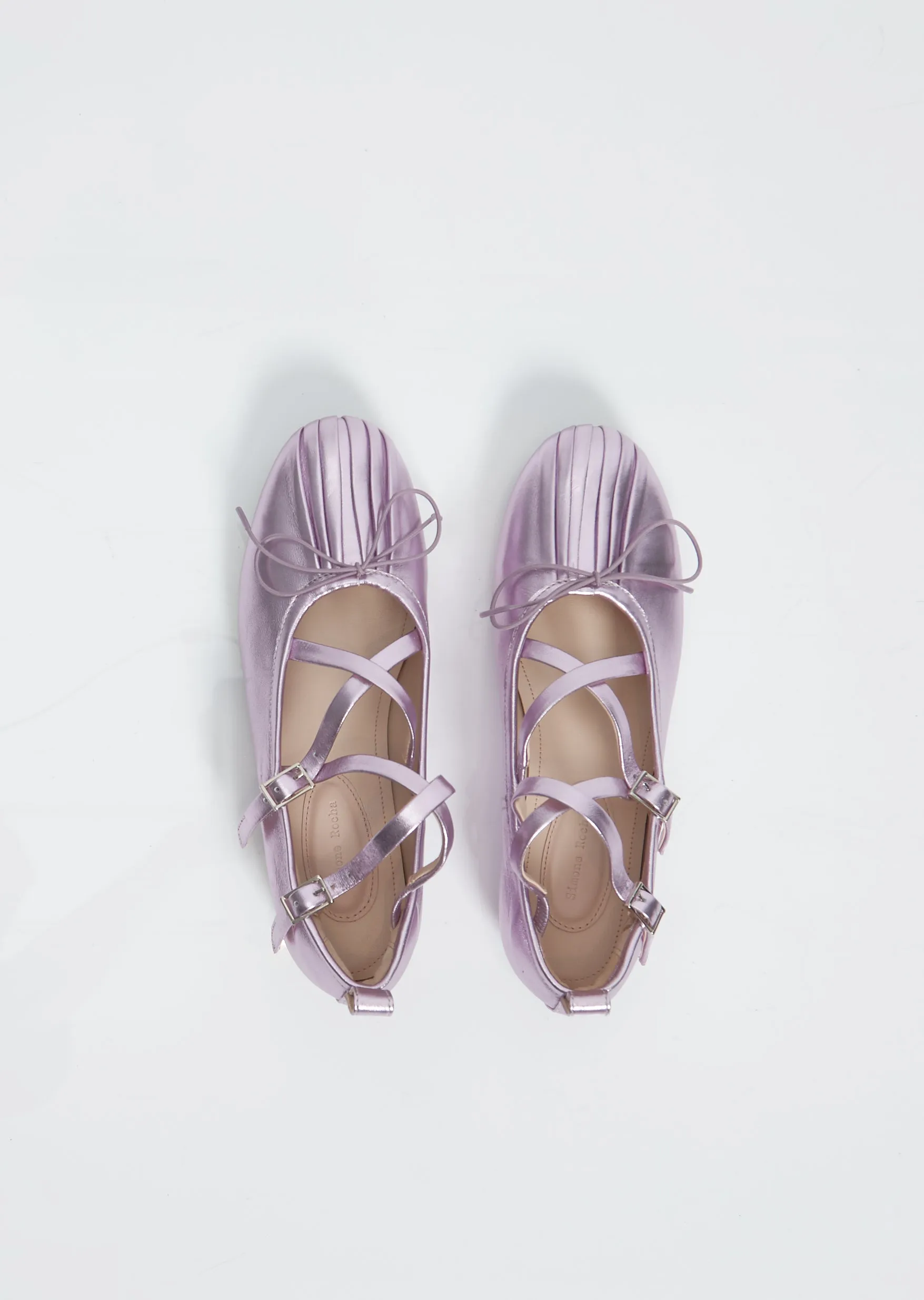 Criss-Cross Ballerina Pump — Dusty Lilac