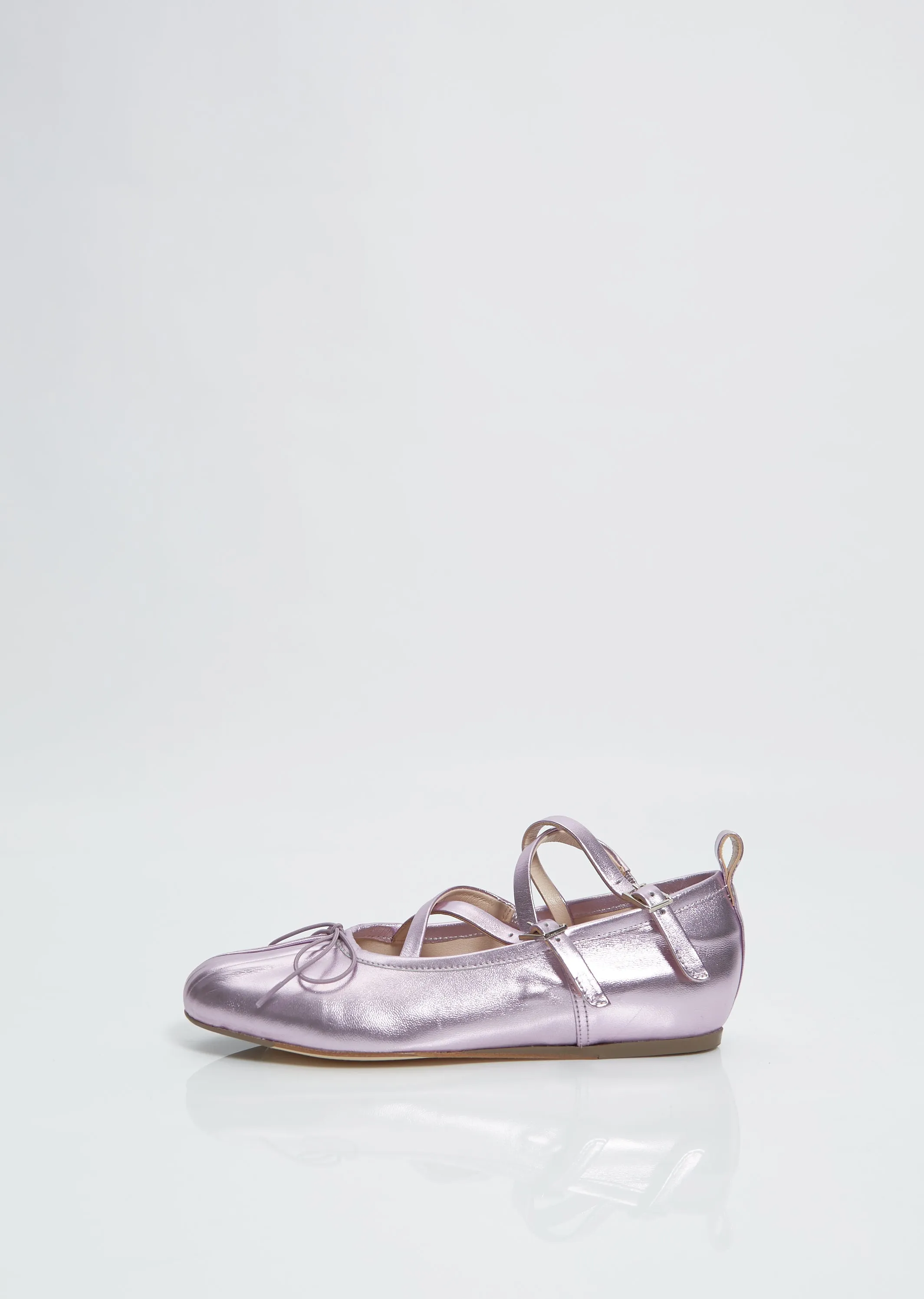 Criss-Cross Ballerina Pump — Dusty Lilac