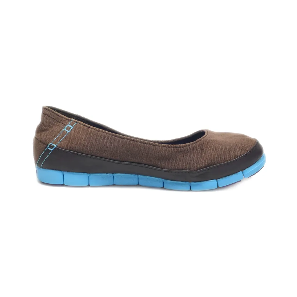 Crocs Ballerinas Canvas Brown Colour For Women