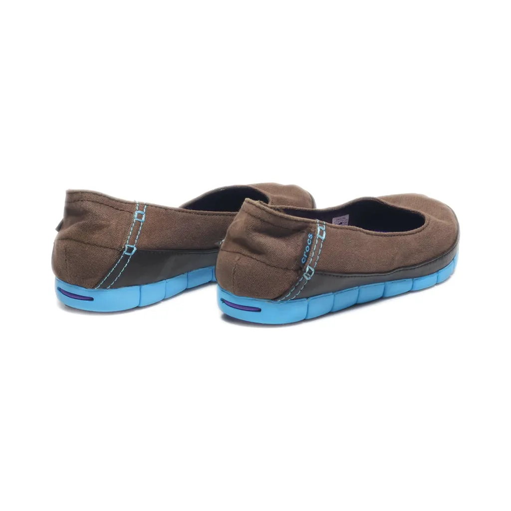 Crocs Ballerinas Canvas Brown Colour For Women