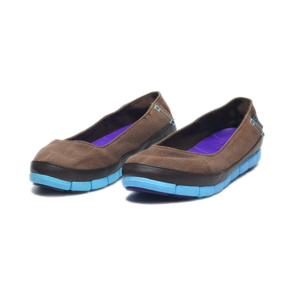 Crocs Ballerinas Canvas Brown Colour For Women