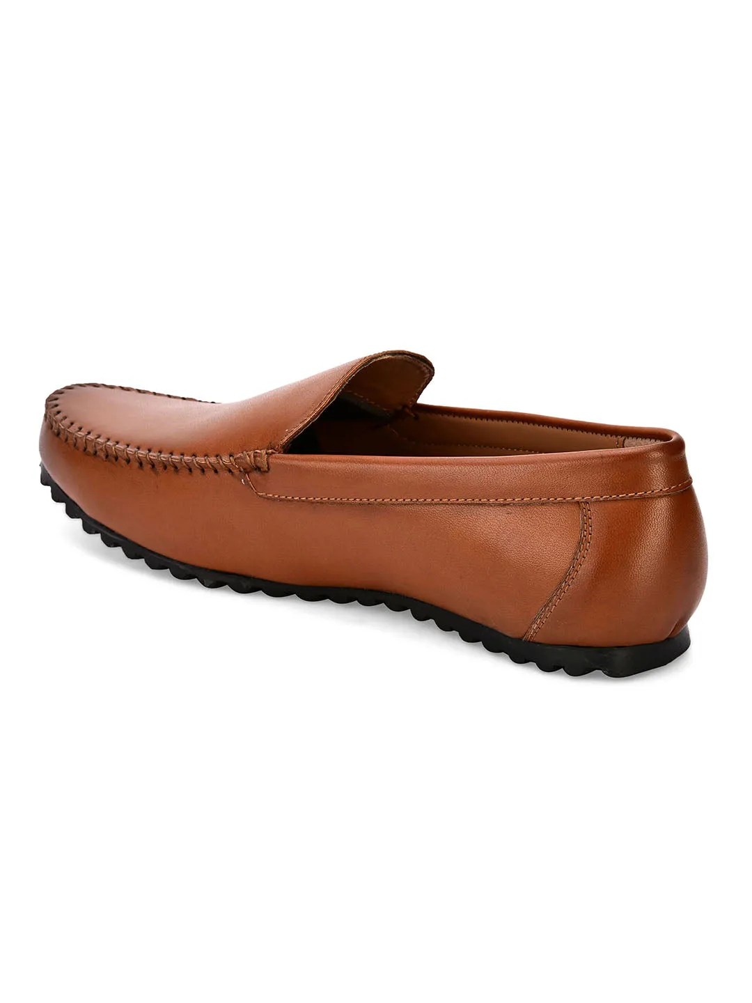 Dart Tan Solid Loafers