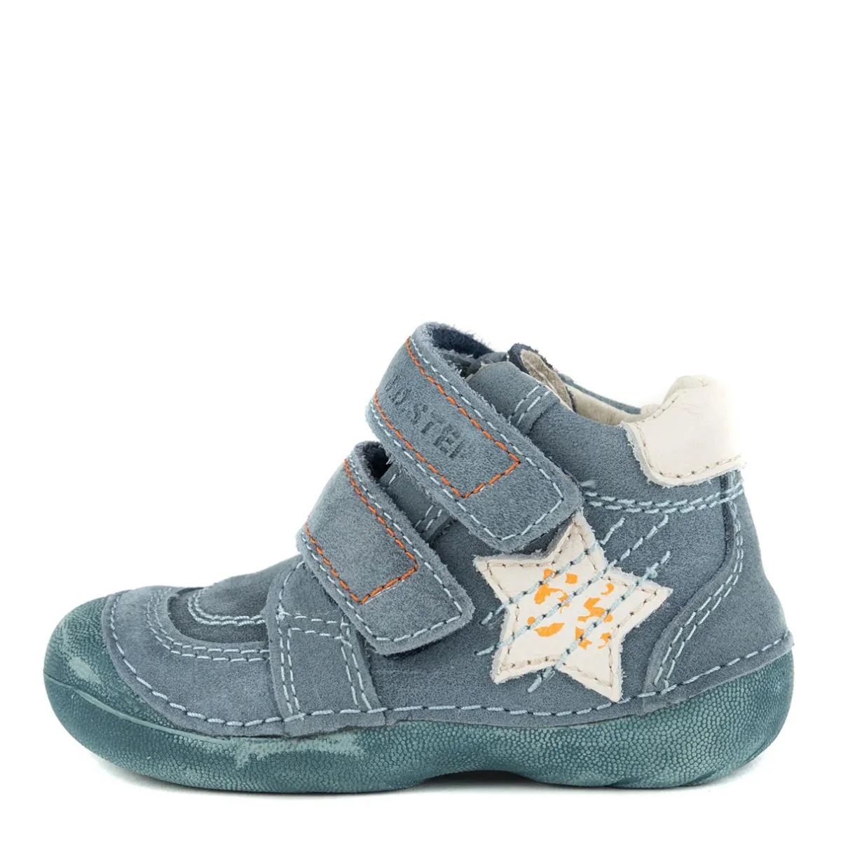 D.D. Step Toddler Boy Shoes Light Blue With Star - Supportive Leather From Europe Kids Orthopedic