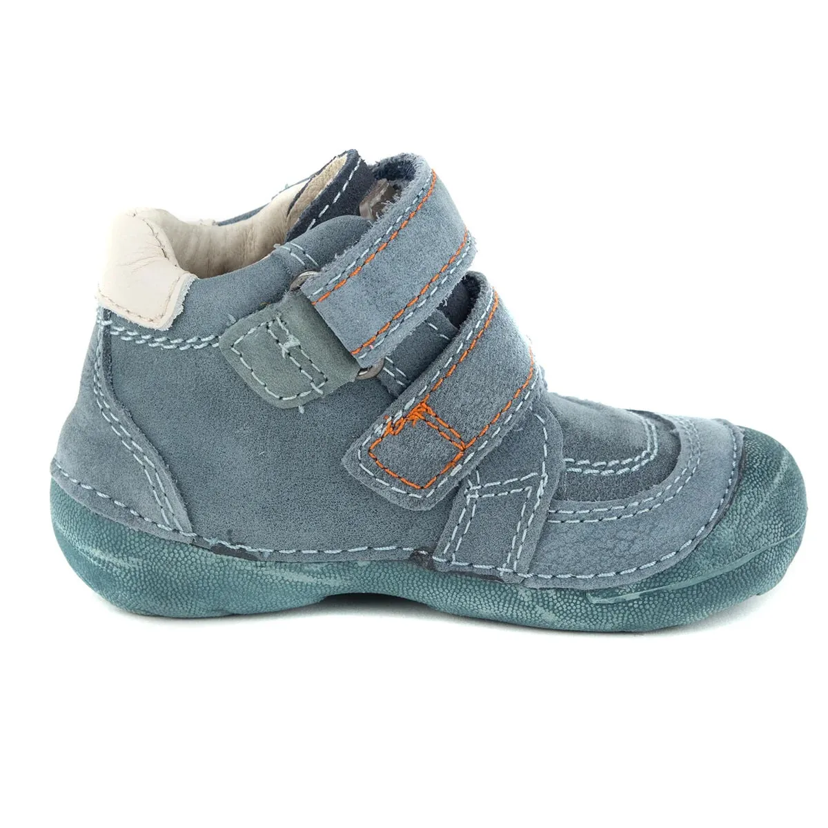 D.D. Step Toddler Boy Shoes Light Blue With Star - Supportive Leather From Europe Kids Orthopedic