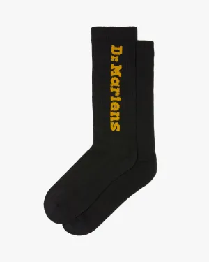 Dr Martens Vertical Logo Organic Cotton Blend Socks - Black