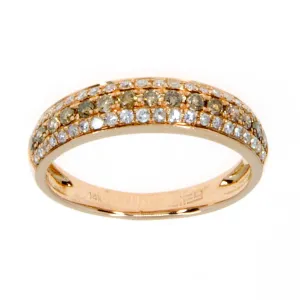 Effy Espresso Rose Gold Diamond Band Ring