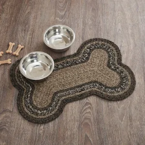 Espresso Indoor/Outdoor Medium Bone Braided Rug 15x23"