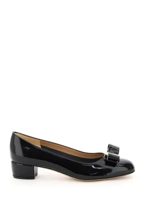 Ferragamo Luxurious Vara Bow Pumps in Patent Leather