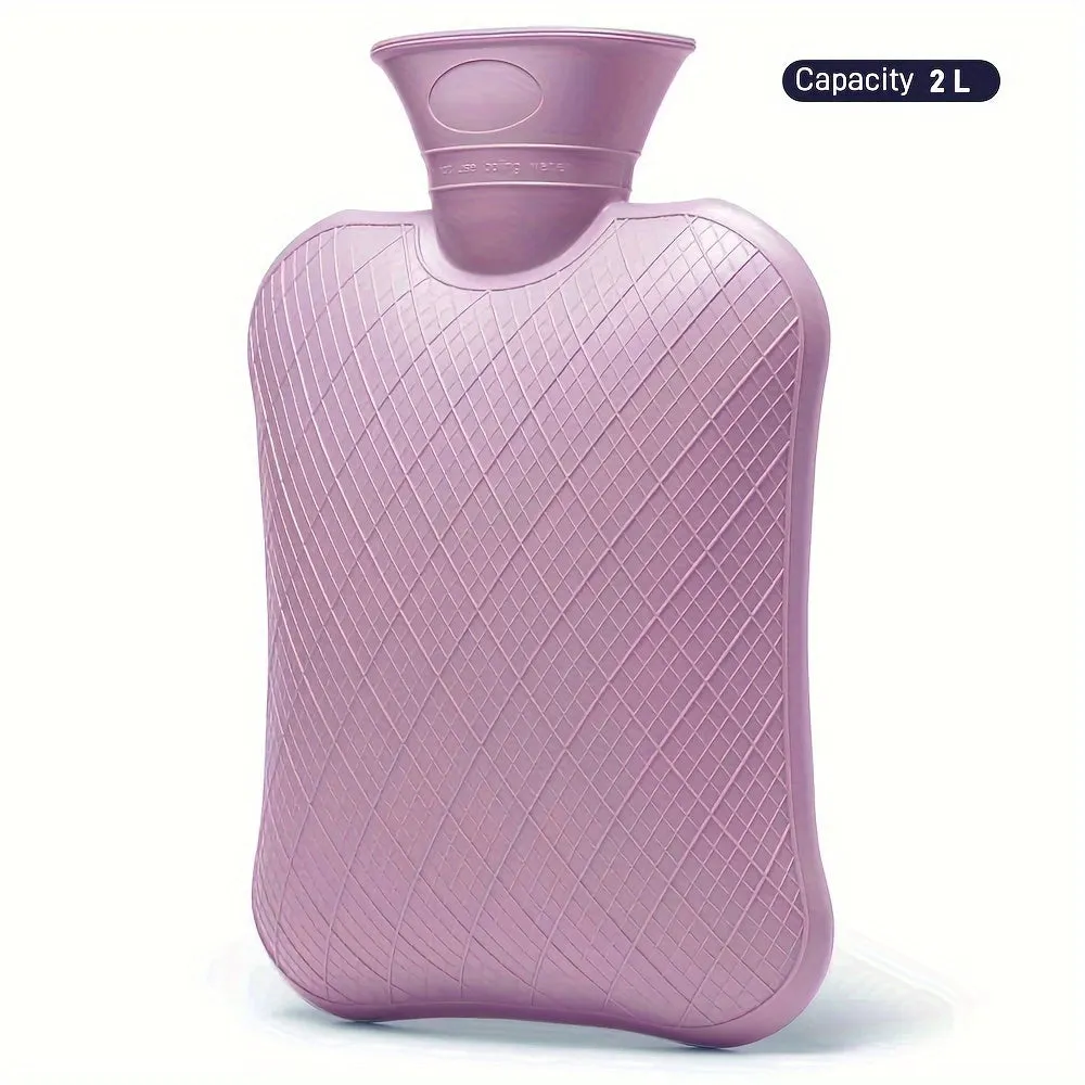 FORICOM 2L/1.2L/0.7L Hot Water Bottle For Pain Relief, Hot Water Bag For Back Pain, Heating Pad Non Toxic, Rubber.Made In PVC.