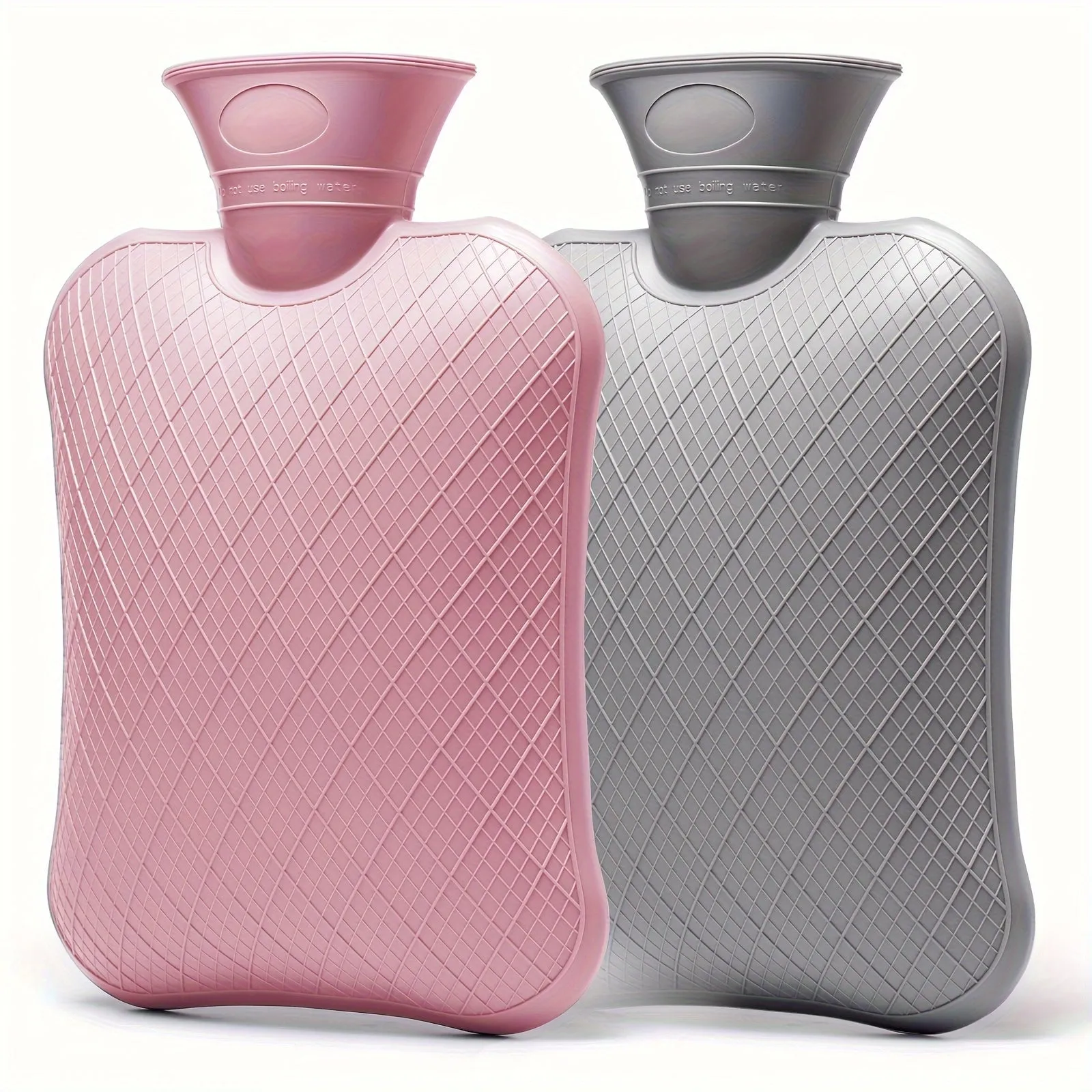 FORICOM 2L/1.2L/0.7L Hot Water Bottle For Pain Relief, Hot Water Bag For Back Pain, Heating Pad Non Toxic, Rubber.Made In PVC.