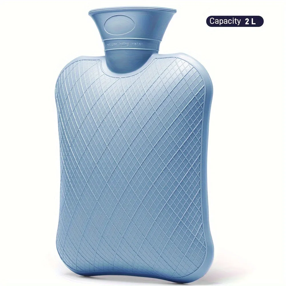 FORICOM 2L/1.2L/0.7L Hot Water Bottle For Pain Relief, Hot Water Bag For Back Pain, Heating Pad Non Toxic, Rubber.Made In PVC.