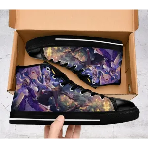 Genshin Impact Keqing Shoes High Top Sneakers for Kids and Adults