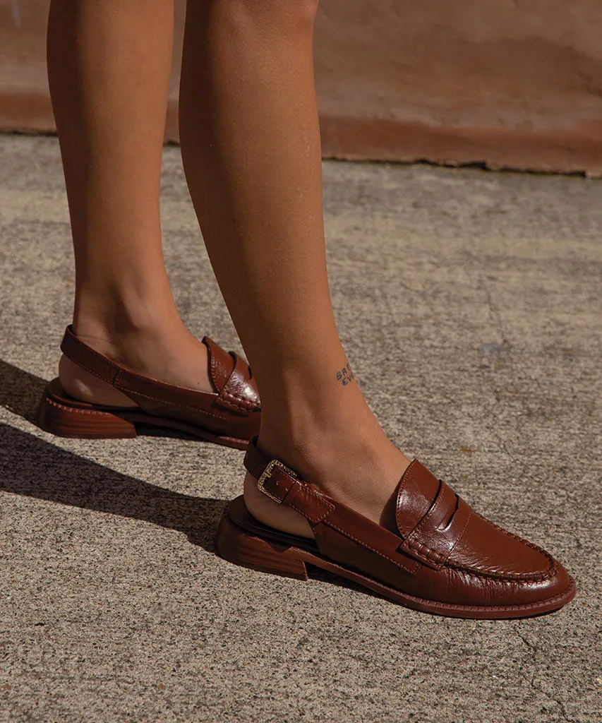 HARDI LOAFERS BROWN CRINKLE PATENT