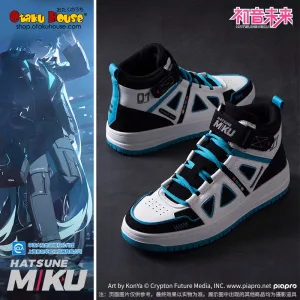 Hatsune Miku Vocaloid High-Top Sneakers Classic White