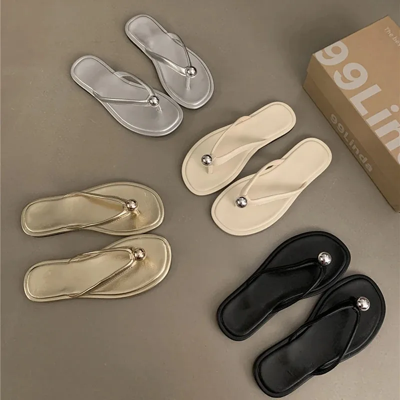 Hnzxzm 2024 New Trend Women Slippers Casual Beach Vacation Slides Ladies Outdoor Flats Sandal Summer Women's Shoes