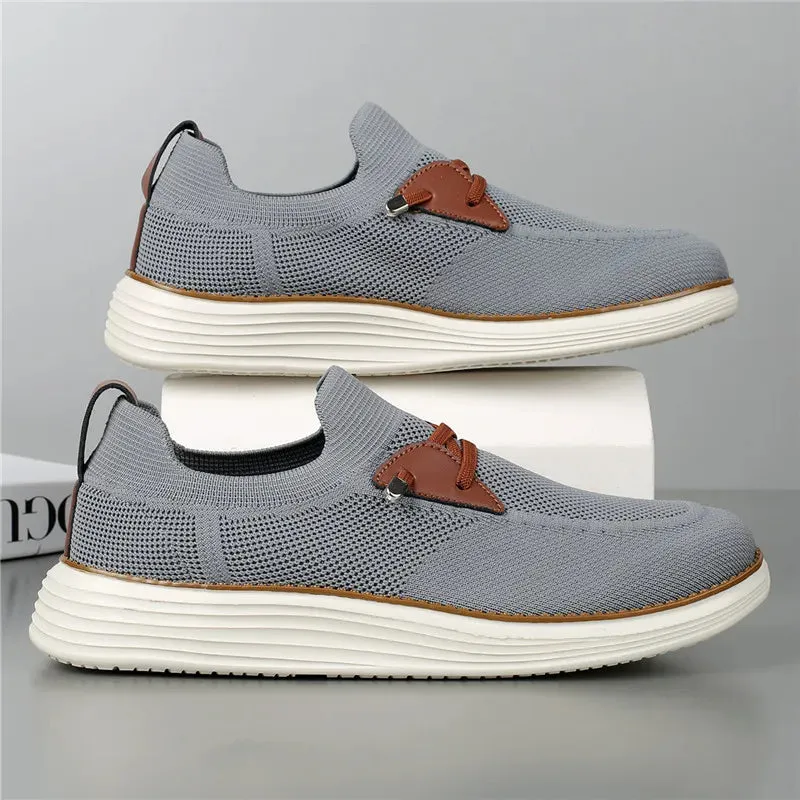 Hnzxzm Summer Men Sneakers Breathable Leather Casual Shoes Men Comfortable Mesh Men Loafers Mesh Men Shoes Outdoor Walking Zapatos