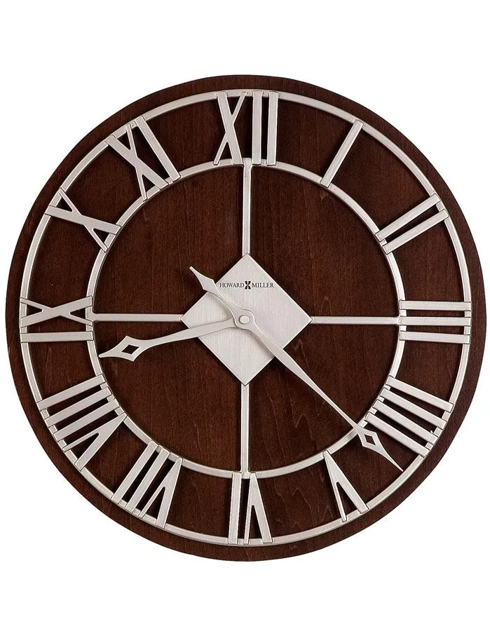 Howard Miller Prichard Round Wall Clock - Espresso Finish - Roman Numerals