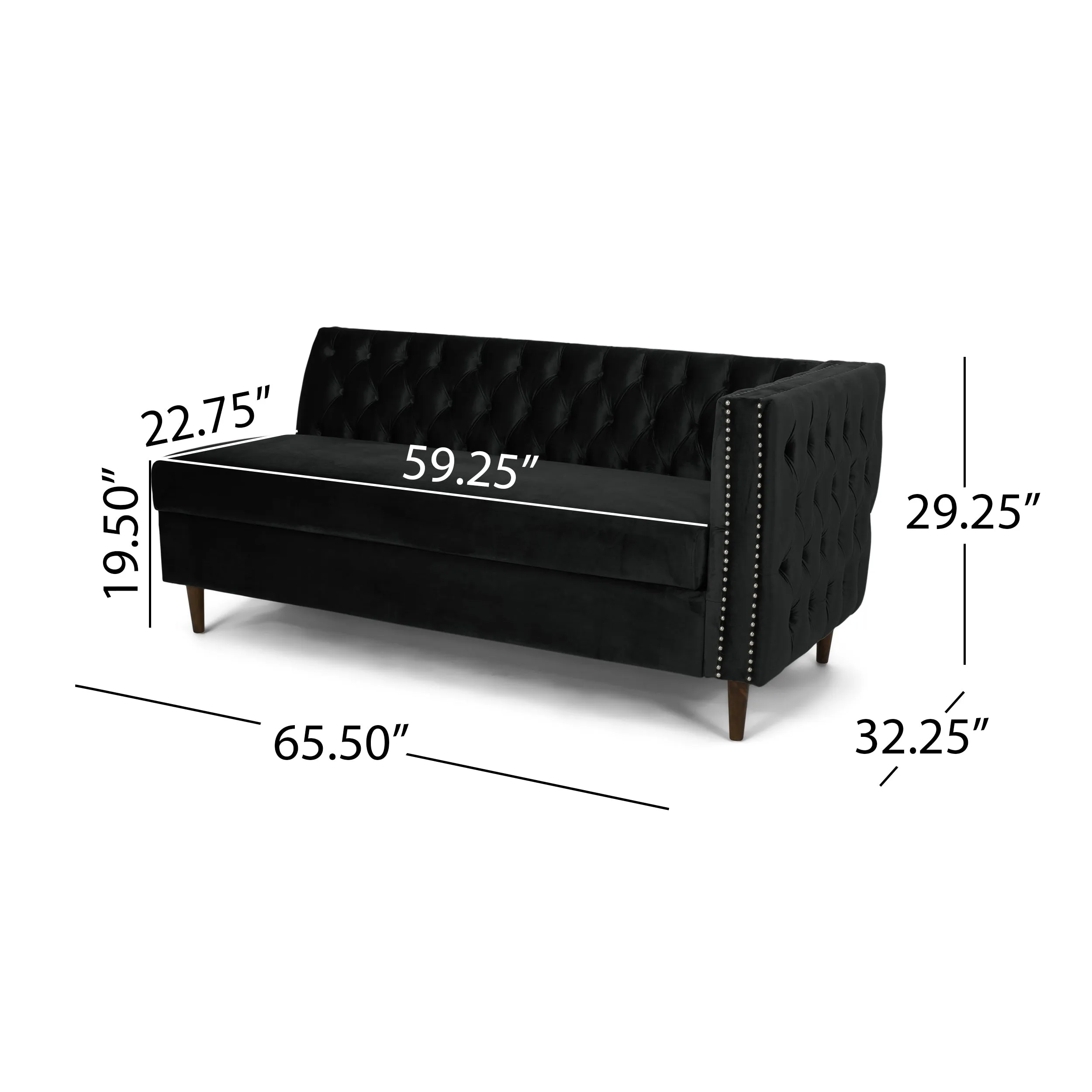 Jephthah Contemporary Tufted Velvet Sectional Sofa with Storage Chaise Lounge