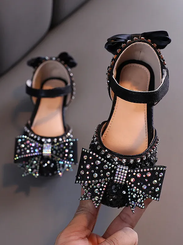 Jeweled Princess Ankle Strap Flats By Liv and Mia