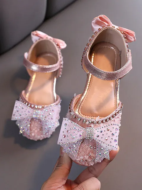 Jeweled Princess Ankle Strap Flats By Liv and Mia