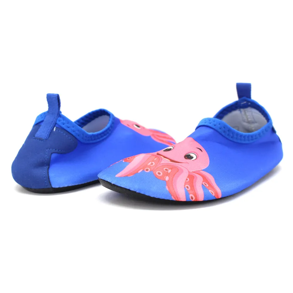 Kid's Girl Graphic Print Water Shoes,Blue