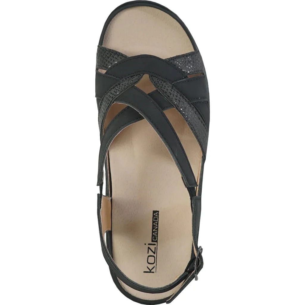 KOZI Women Comfort Casual Sandal OY3130 Wedge Sandal – Replaceable Orthopedic Footbed