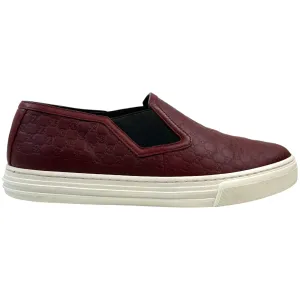 Men's Gg Supreme Loafers Burgundy Size EU 39.5 / UK 5.5