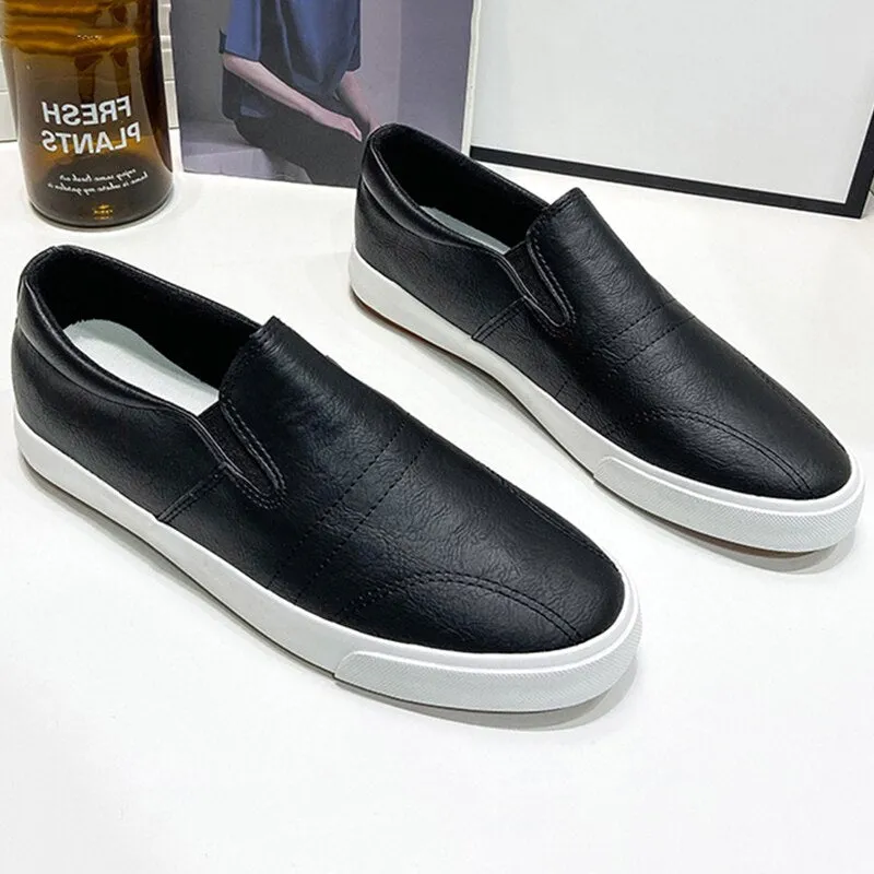 Men's Loafers Pu Leather Light Casual Shoes  Spring Men Outdoor Lazy Walking Shoes Men's Sneakers Soft Comfortable Men Shoes