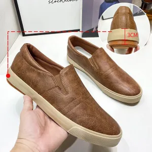 Men's Loafers Pu Leather Light Casual Shoes  Spring Men Outdoor Lazy Walking Shoes Men's Sneakers Soft Comfortable Men Shoes