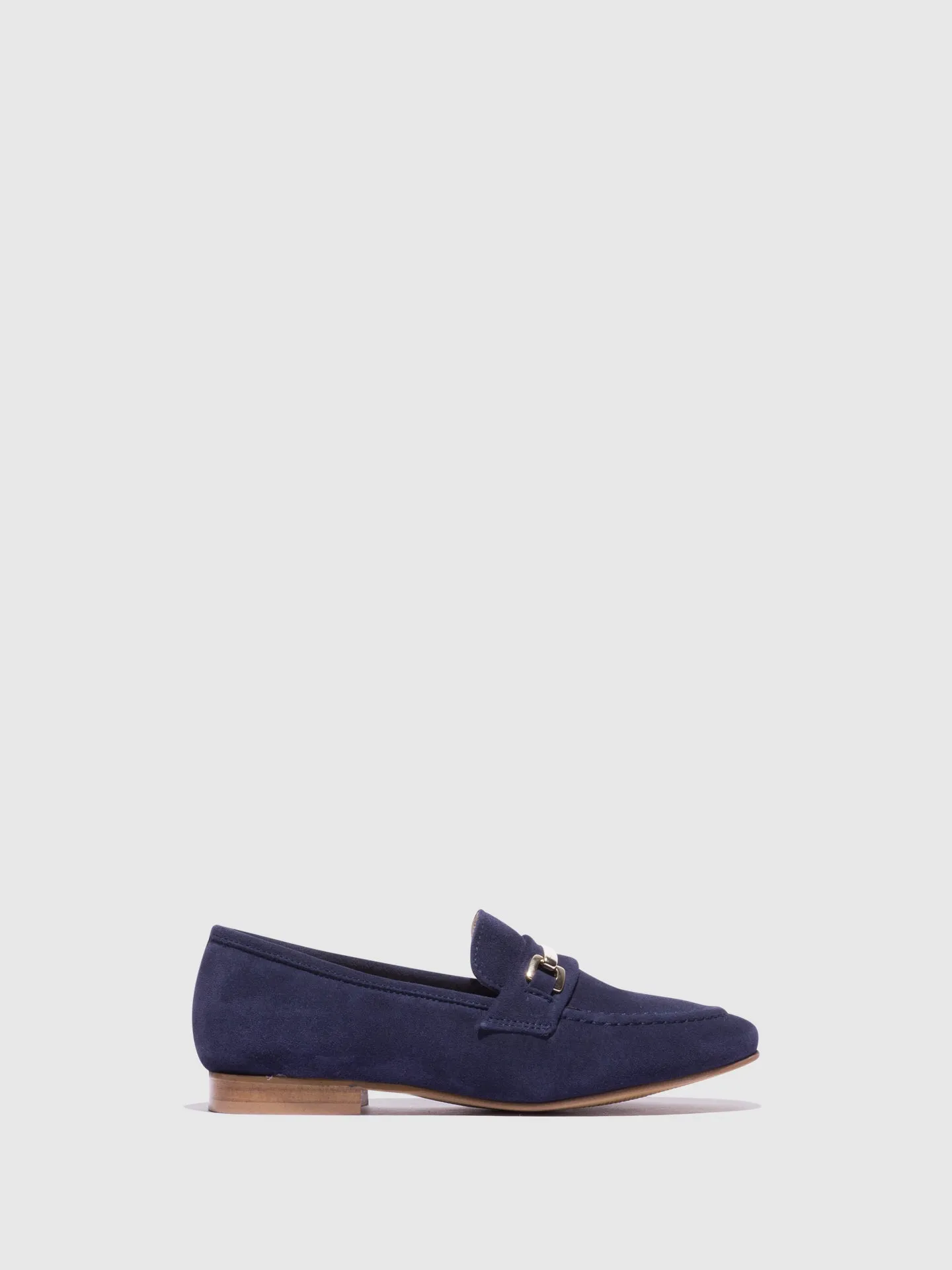 Navy Metallic Detail Loafers