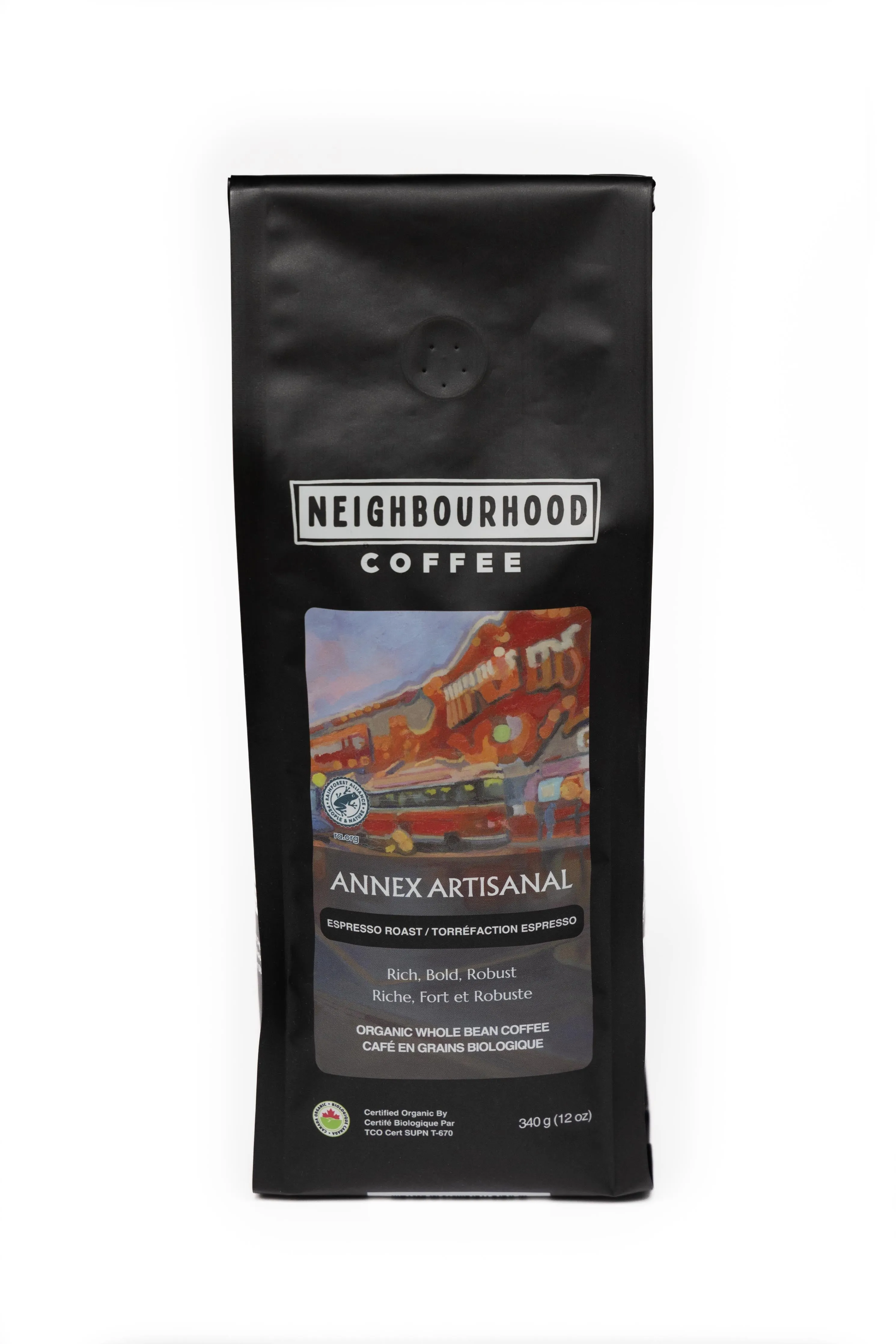 Neighbourhood Coffee Annex Artisanal - Espresso Roast | 100% Organic, Premium Arabica  340g / Whole Bean