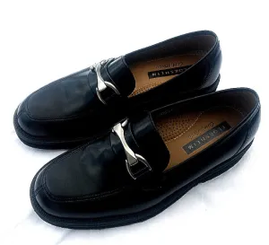 New- Florsheim Comfortech Black Horse-Bit Loafer Shoes- size 7.5M