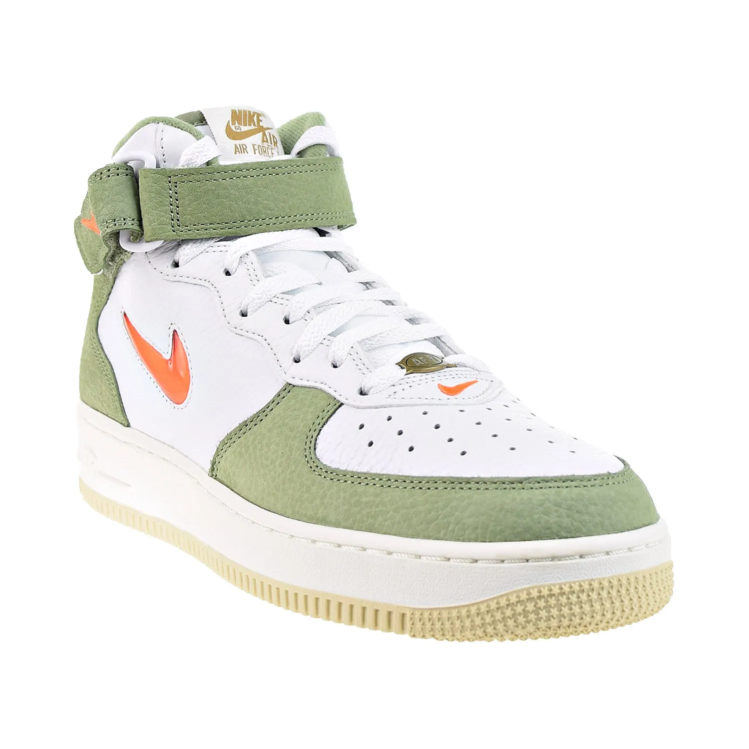 Nike Air Force 1 Mid '07 Men's Shoes Olive Green-Total Orange