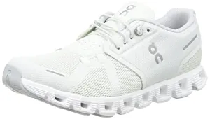 ON Mens Cloud 5 Textile Synthetic Ice White Trainers