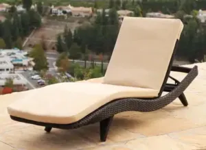 Outdoor Marcelle Espresso Chaise Lounge with Cushion