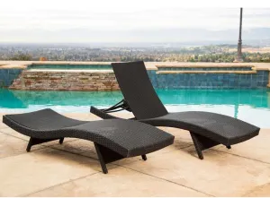 Outdoor Palermo Espresso Chaise Lounge