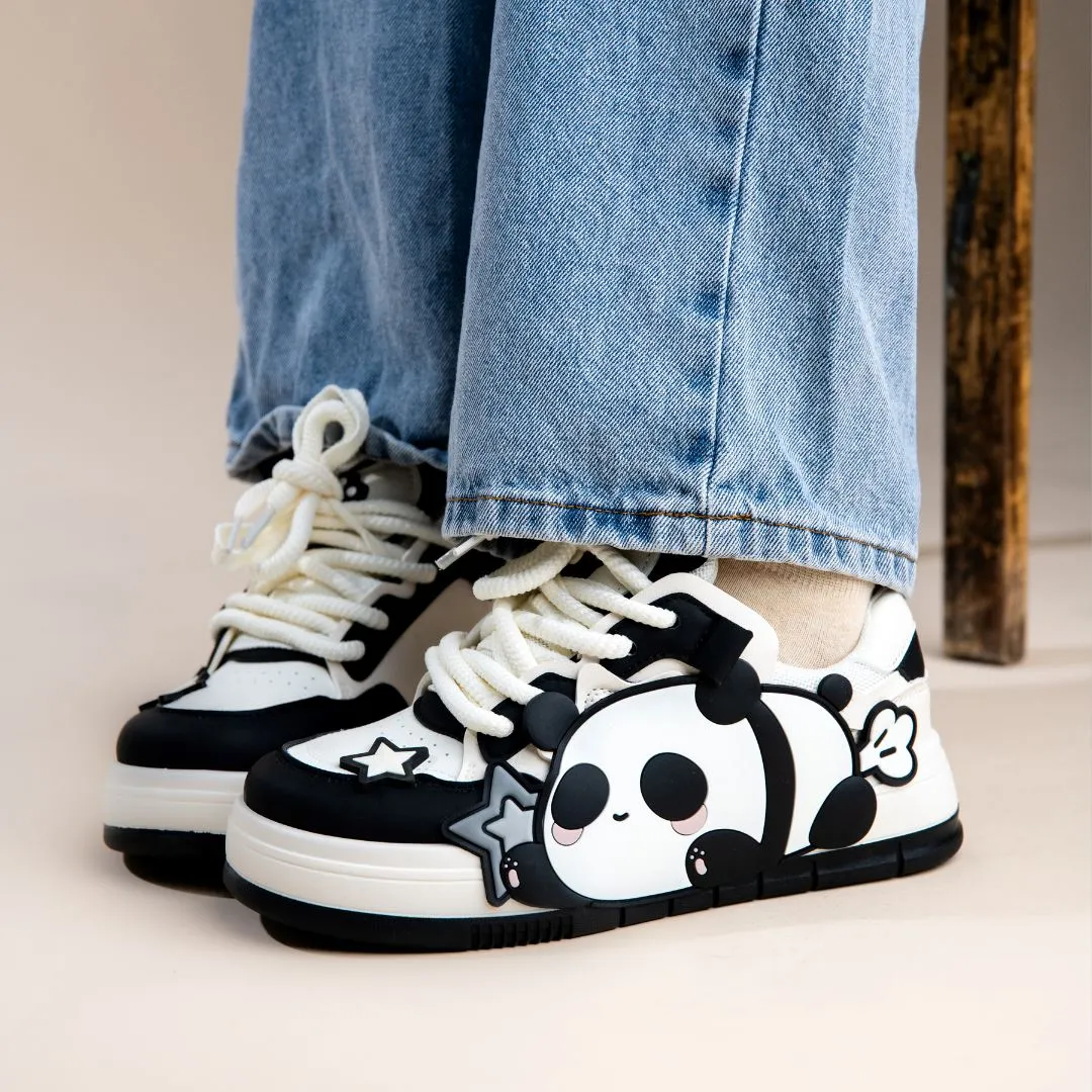 Relaxing Panda Chunky Casual Shoes - Women's